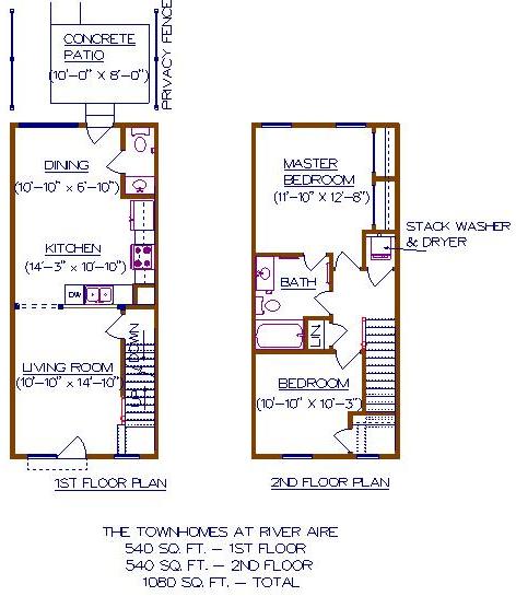 Brochure Plans - Middle Units - Both Floors